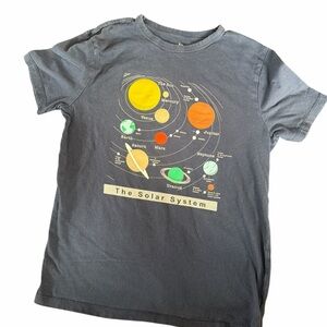 Kids Solar System Graphic Tee - Blue soft cotton